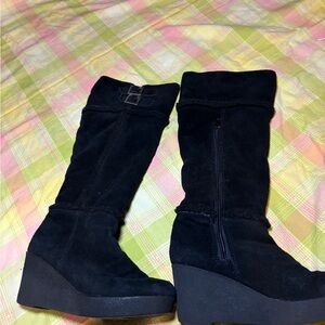 juicy couture sherpa wedge boots